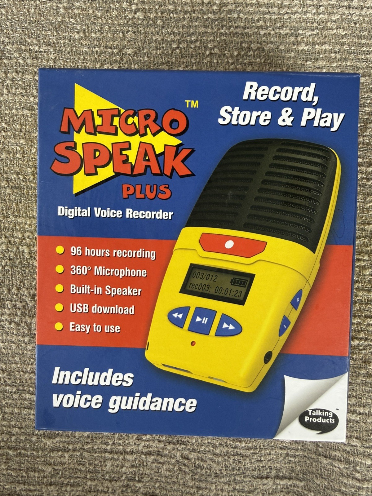 Micro Speak Plus Talking Digital Voice Recorder for Blind Low Vision Audio