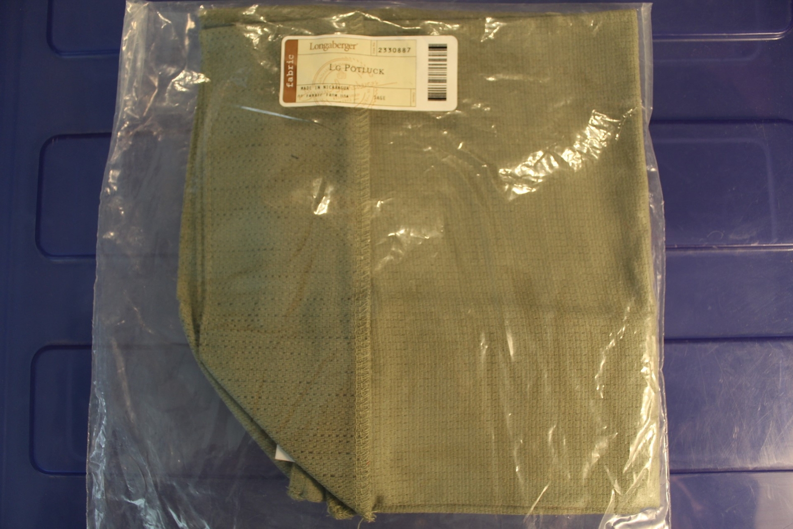 Longaberger Sage Green Solid Large Potluck Basket Liner #2330887 - NEW