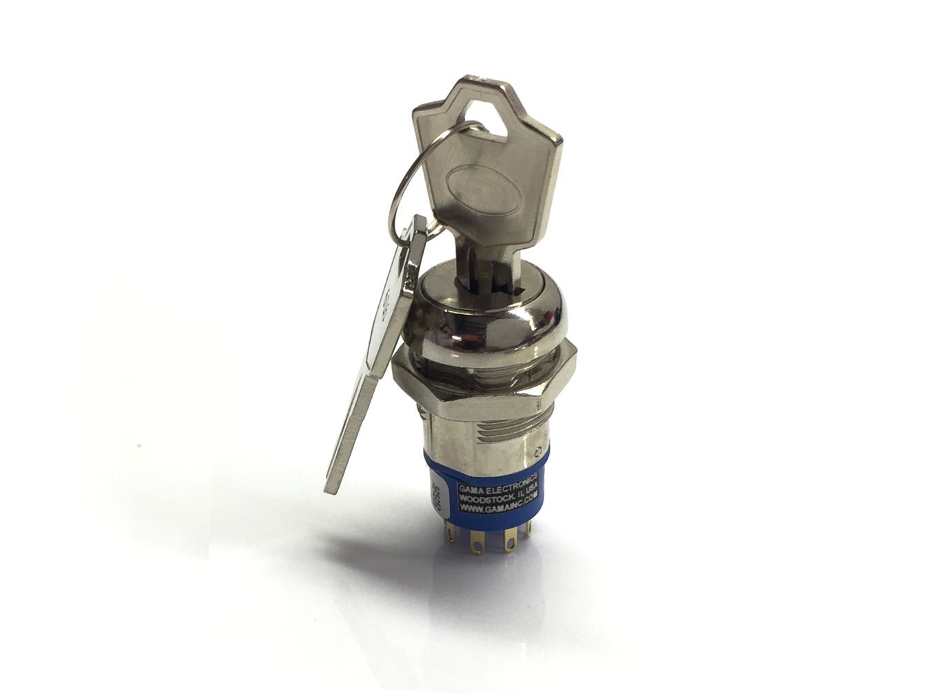 3 Position Momentary On-Off-Momentary On Keylock Switch - 7509I