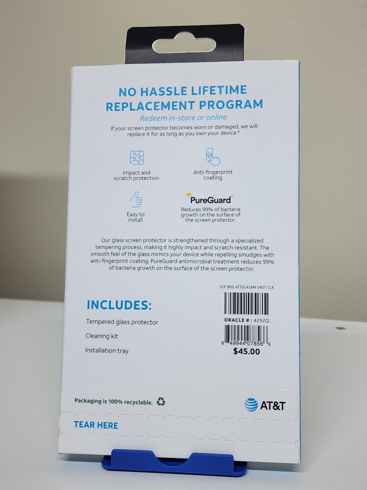AT&T Tempered Glass Antimicrobial Screen Protector - iPhone 13 Pro Max