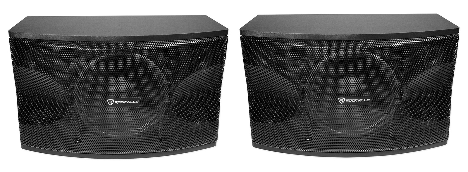 Pair Rockville KPS12 12" 1600w Speakers w/Wall Brackets For Restaurant/Bar/Cafe