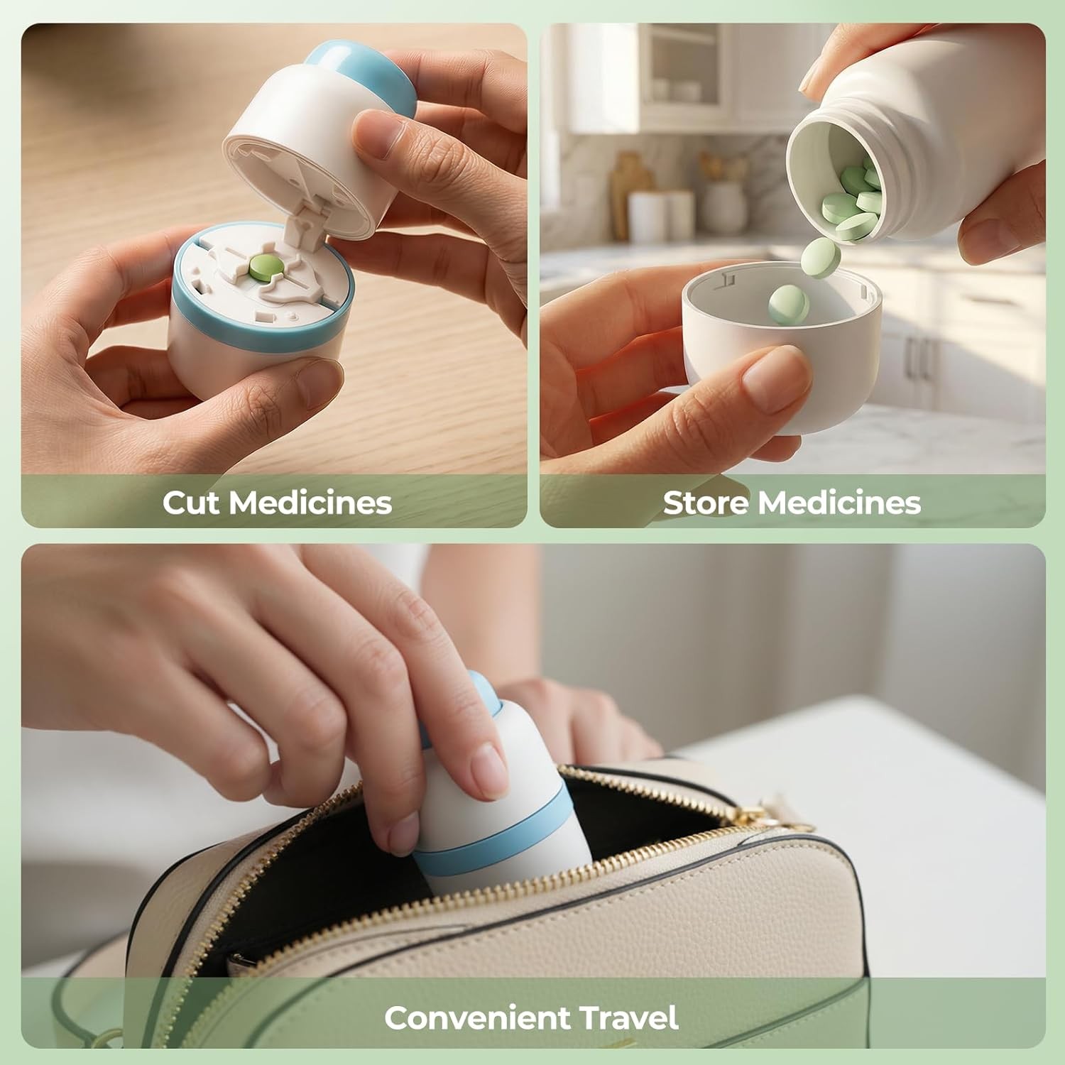 Pill Cutter Splitter for Small and Tiny Pills, Pill Cutters for Small or Large