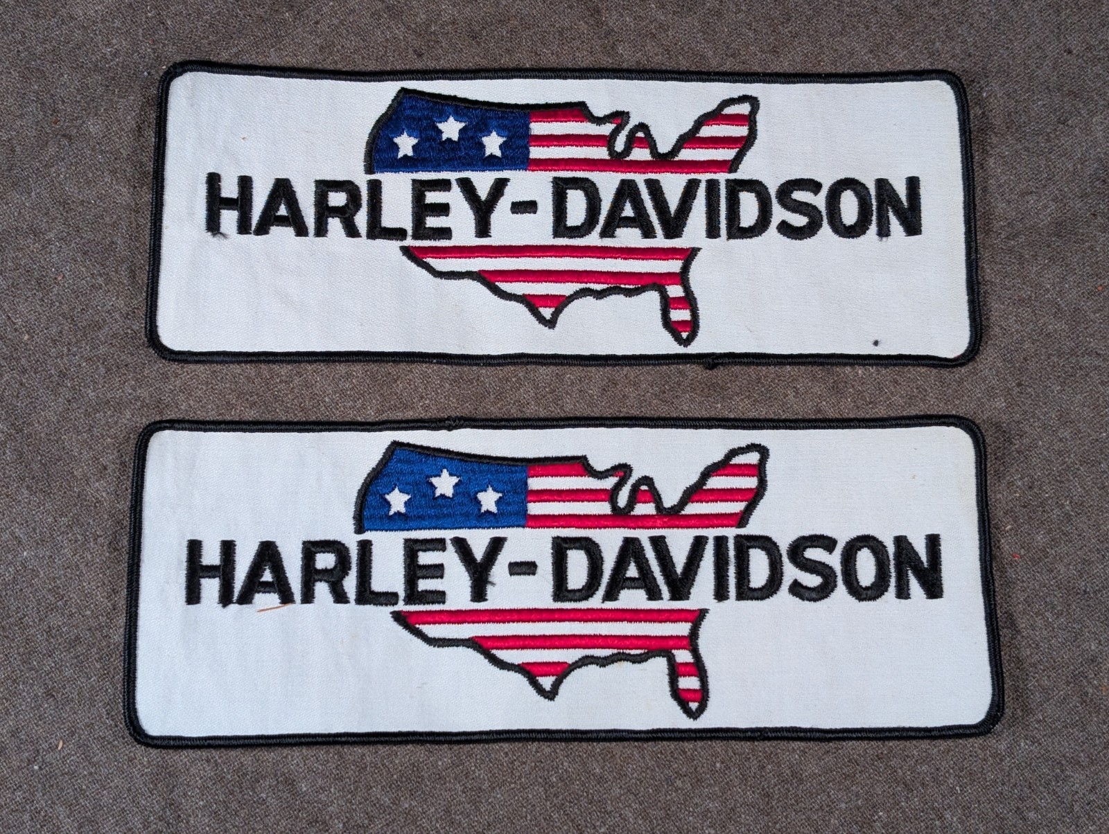 Nos Vintage Large Harley Davidson America Patches (Lot Of 2)
