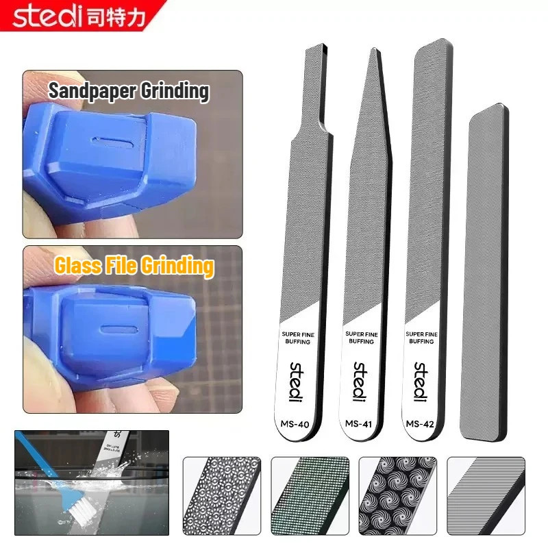 Stedi Glass File Grinding Tool Washable Durable Model Polishing #320-#10000 Grit