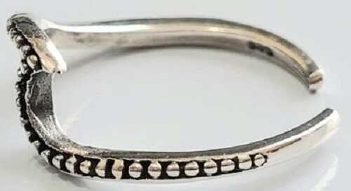 Wave Toe Ring Bali design Adjustable 925 Sterling Silver # 5