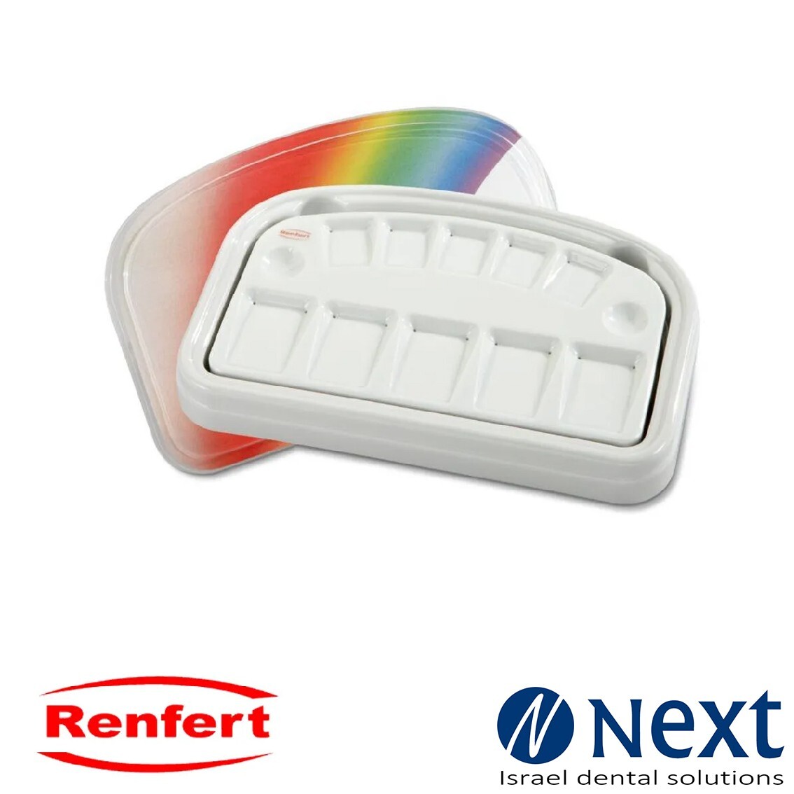 Renfert Rainbow mixing tray porcelain ceramic stains liquid Glazed 10580000