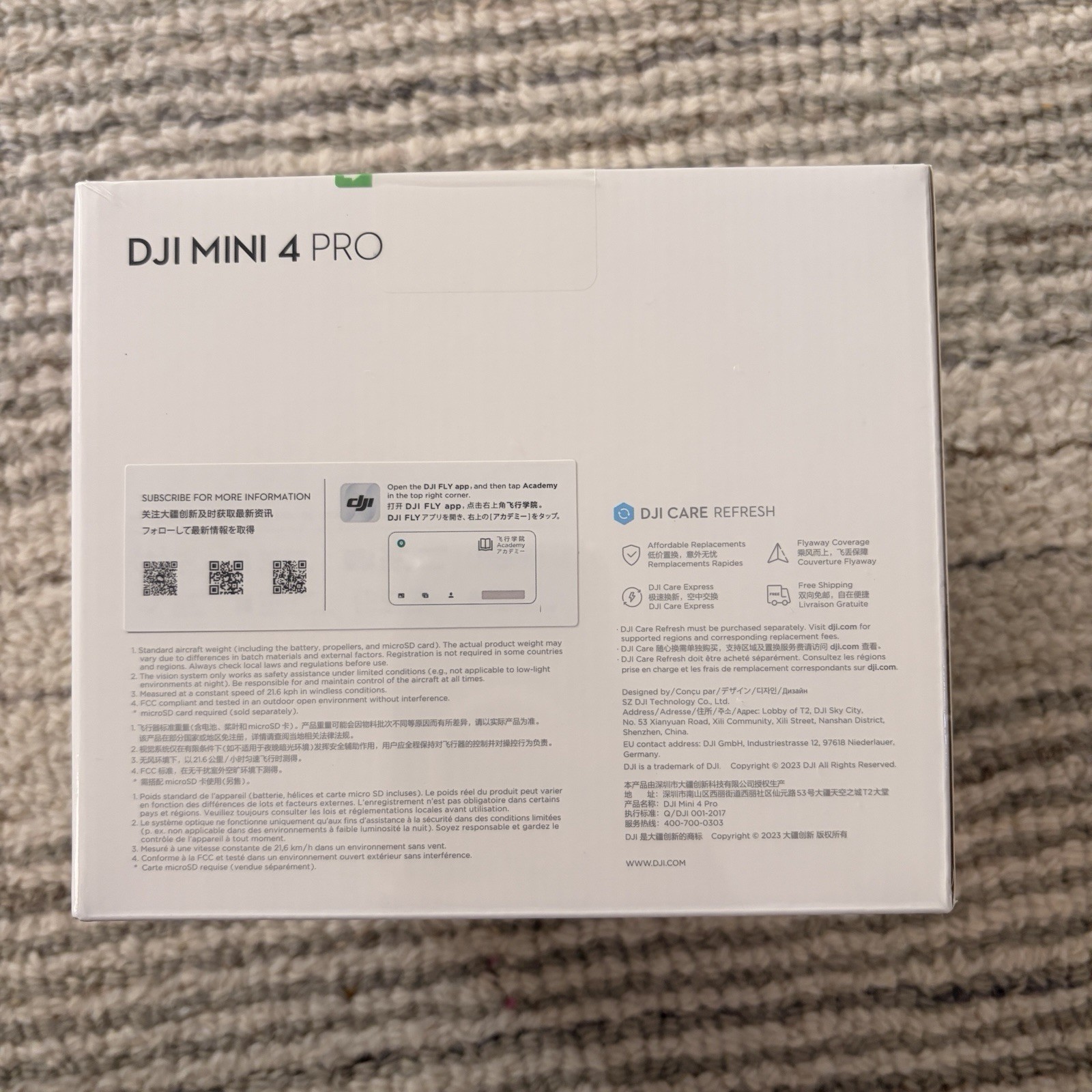 DJI Mini 4 Pro Drone Body Only ( Without Battery / Remote ) new sealed