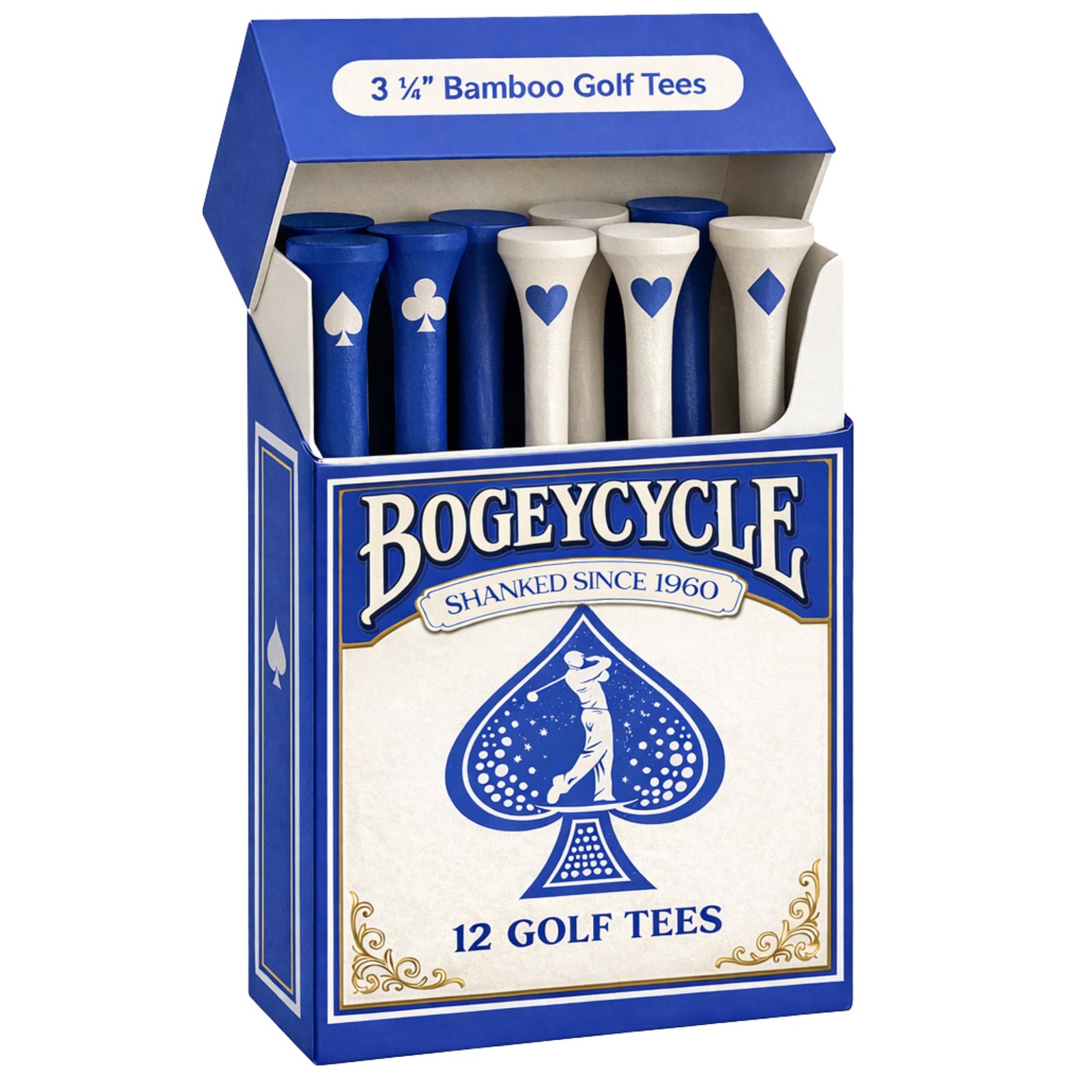 Funny Golf Tees | Golf Accessories for Men – Bogeycycle Blue 12 Pack | Top Go...