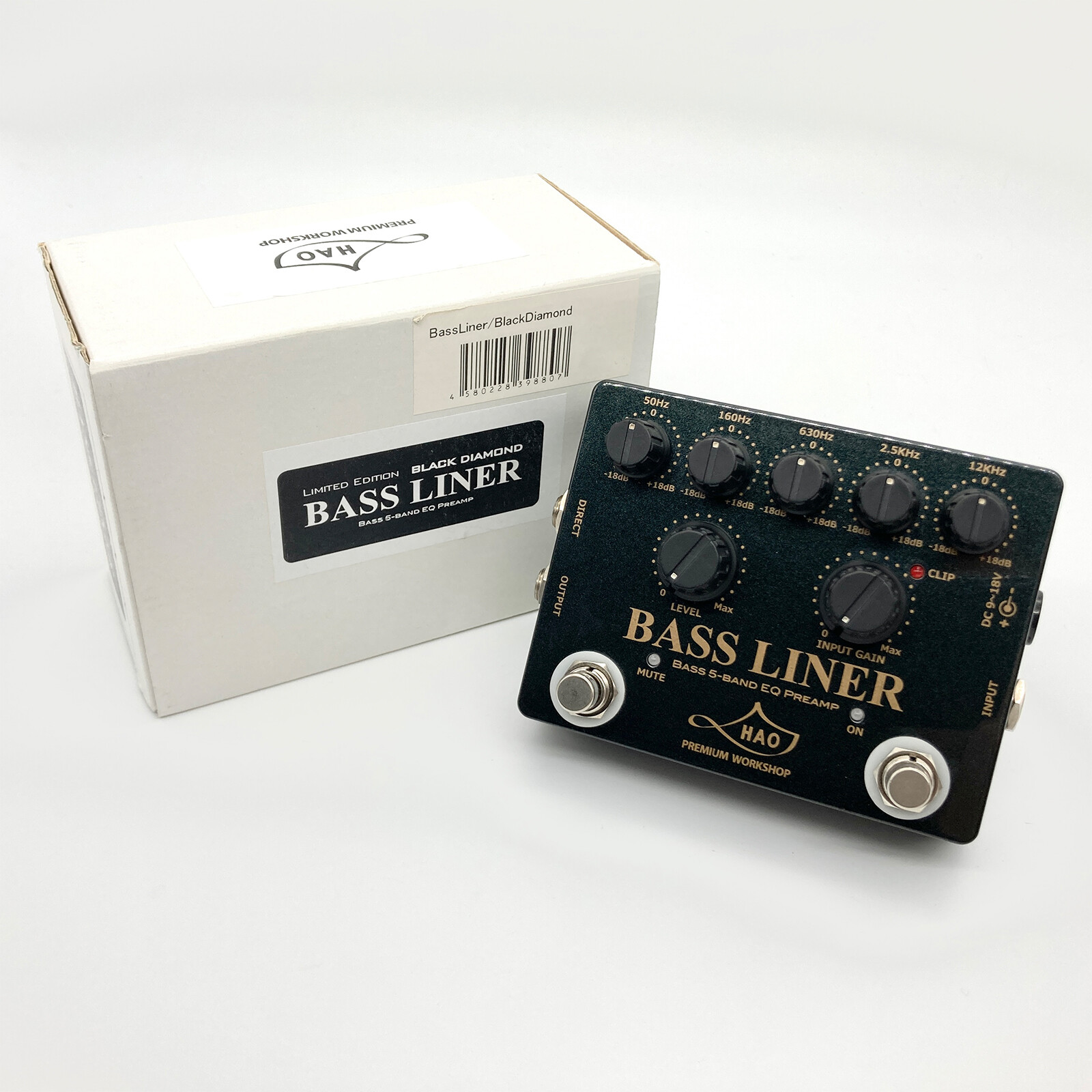 HAO BASS LINER 5-Band EQ Preamp Bass Guitar Effect pedal True Bypass MIJ w/ Box