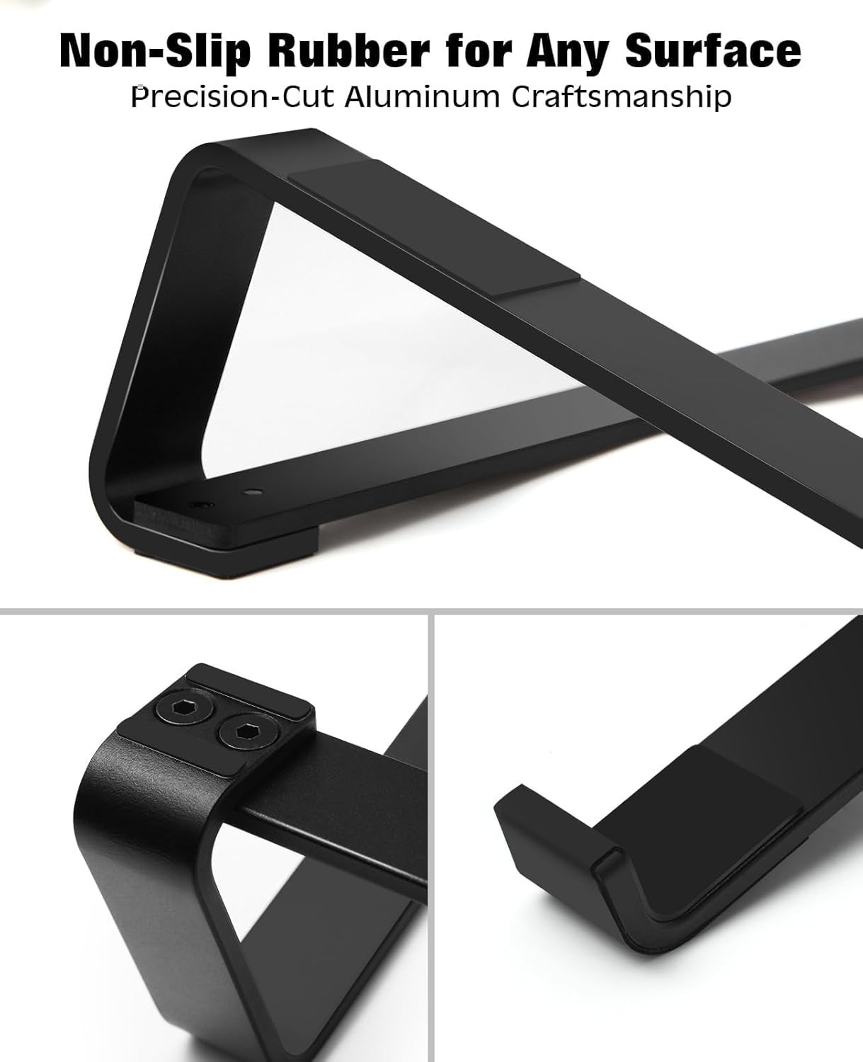 Aluminum Laptop Riser - Effortless Assembly, Perfect for Home & Office Use