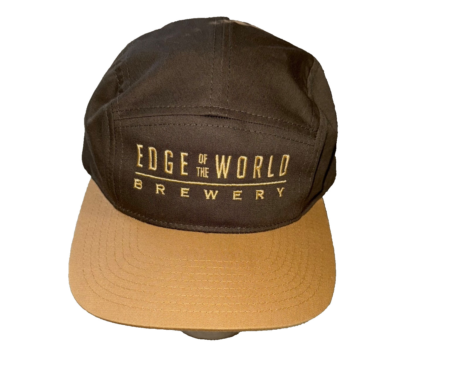 Edge of the World Brewery Gold Bill Brown 5 Panel Hat Cap Richardson OutdoorsEUC