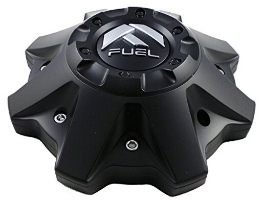 FUEL Matte Black Chrome Rivets Wheel Center Caps One (1) 1002-53B M-447 8-Lug