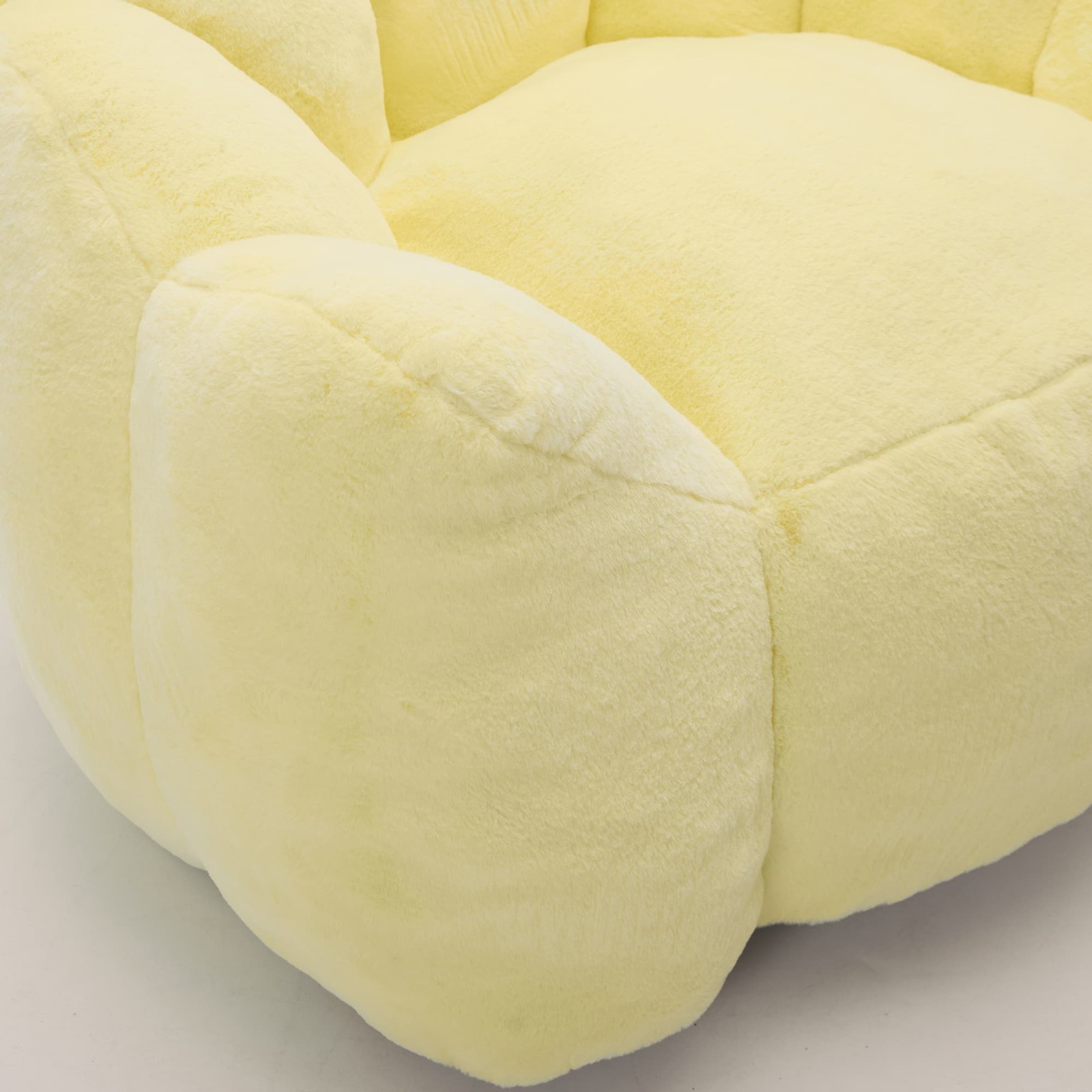 Yellow Lotus Compression Sofa Bean Bag Pull Ring Portable Living Room Bedroom