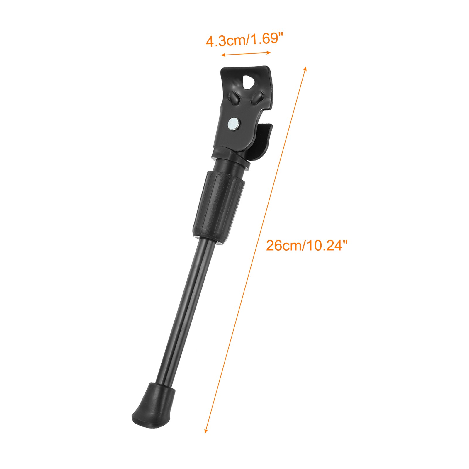 Bike Kickstand for 18 inch Wheel Single-Side Stand Rear Mount, Black