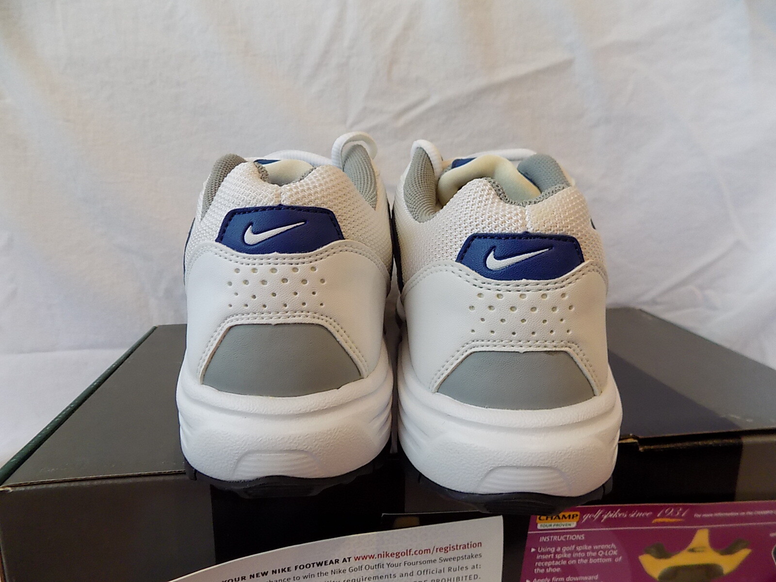 NIB NIKE GOLF Nike Challenge Golf Shoes Mens Size 7.5 White/Gray/Blue