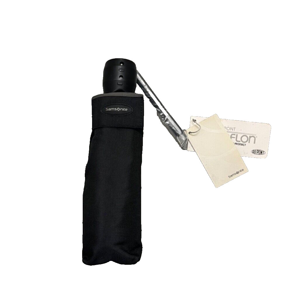 Samsonite Compact Auto Open Auto Close Umbrella with Safe Lock Handle