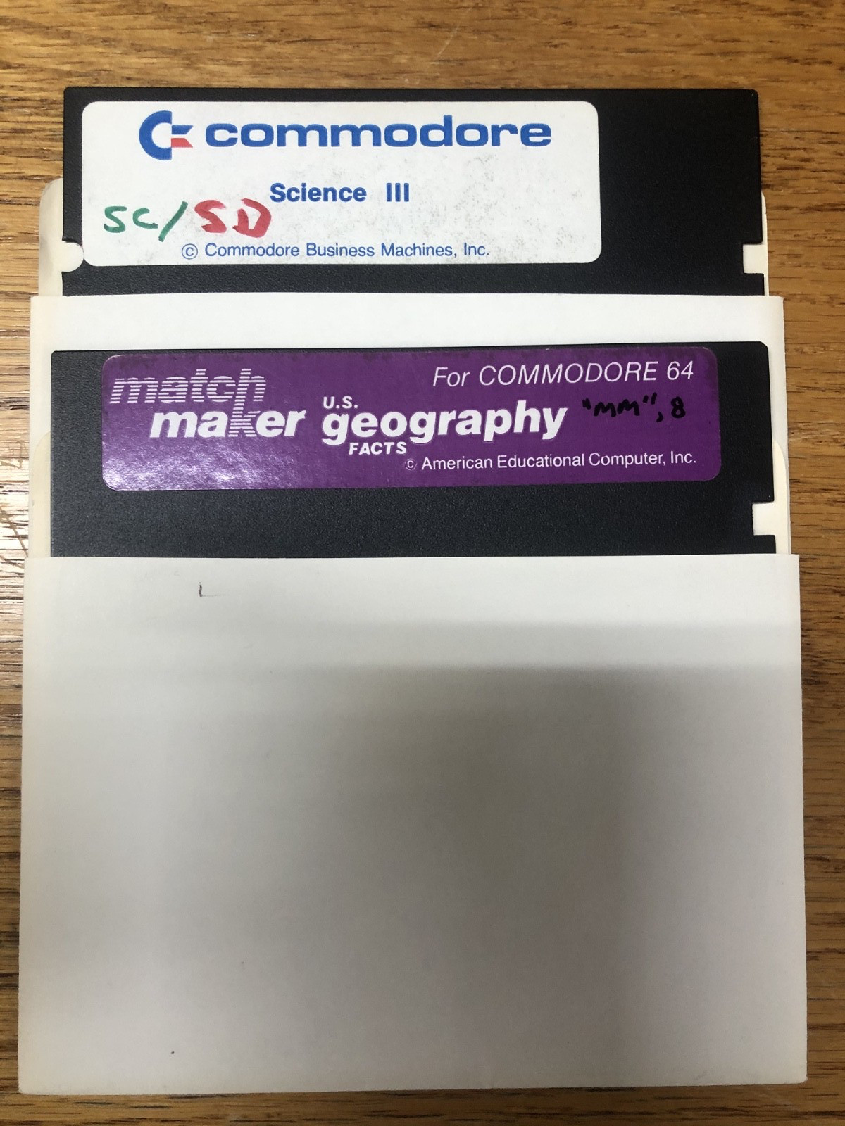 Commodore Science III / Match Maker Geography / Commodore 64 Diskettes