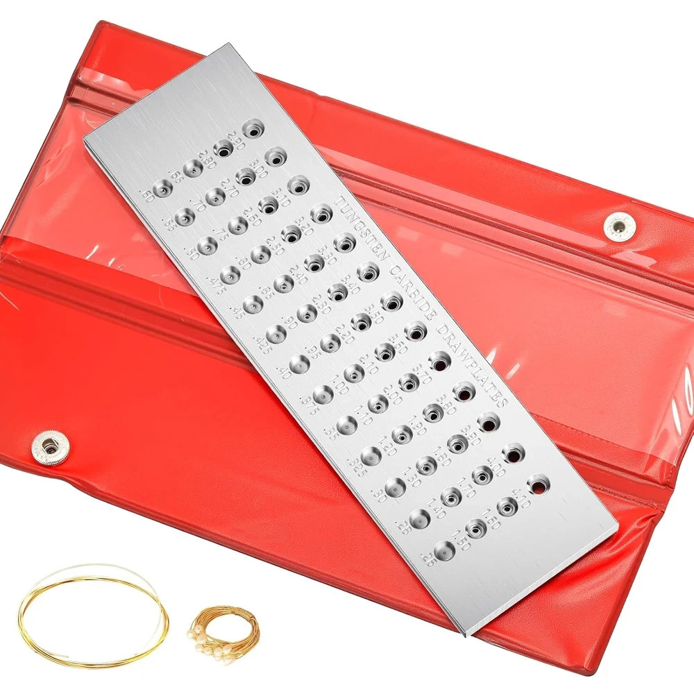 0.26-4.1Mm Jewelry Wire Drawplate 52 Holes Tungsten Carbide Steel round Draw Pla