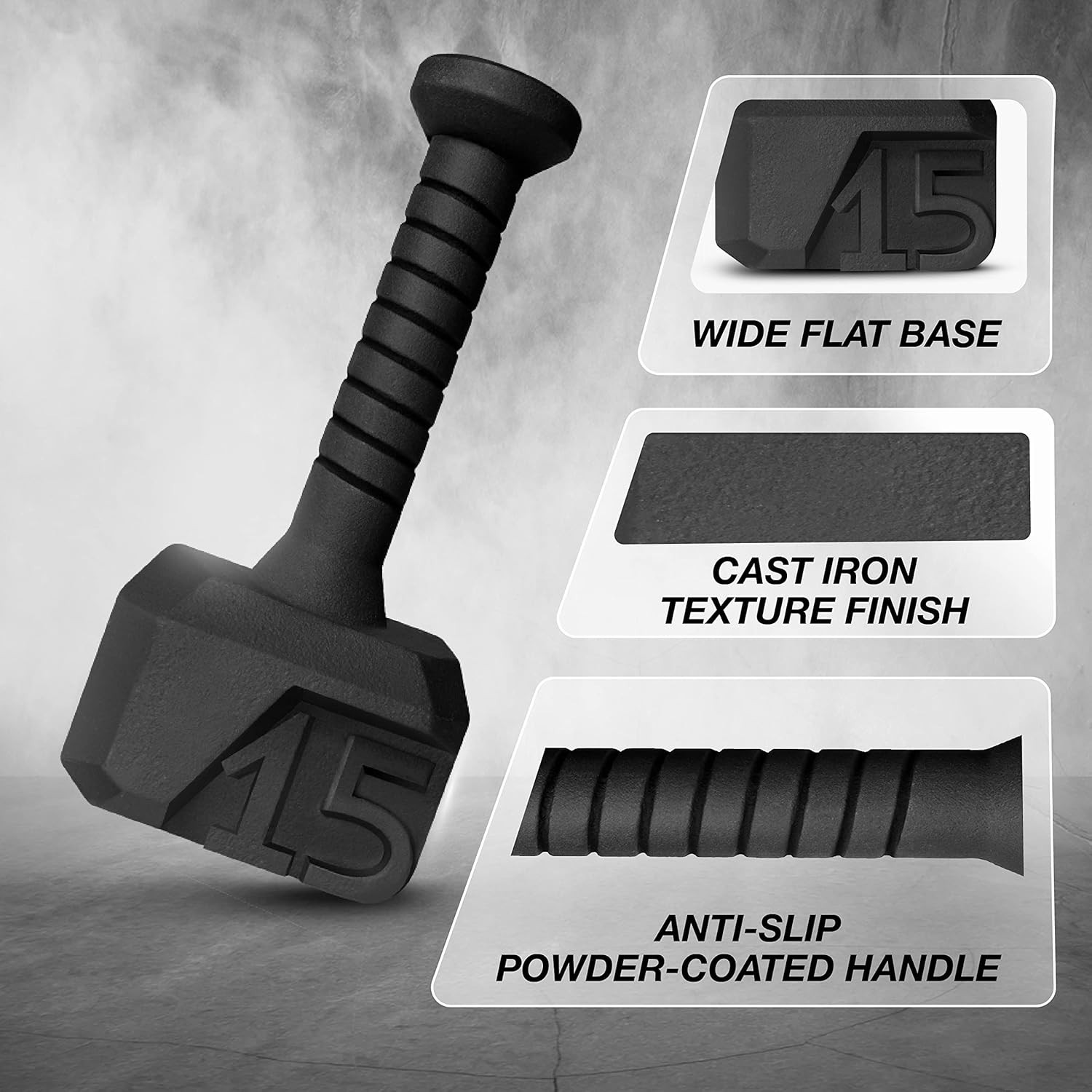 Kettlebell Special Shape Upgraded &Multifunctional Advanced Training Solid Cast