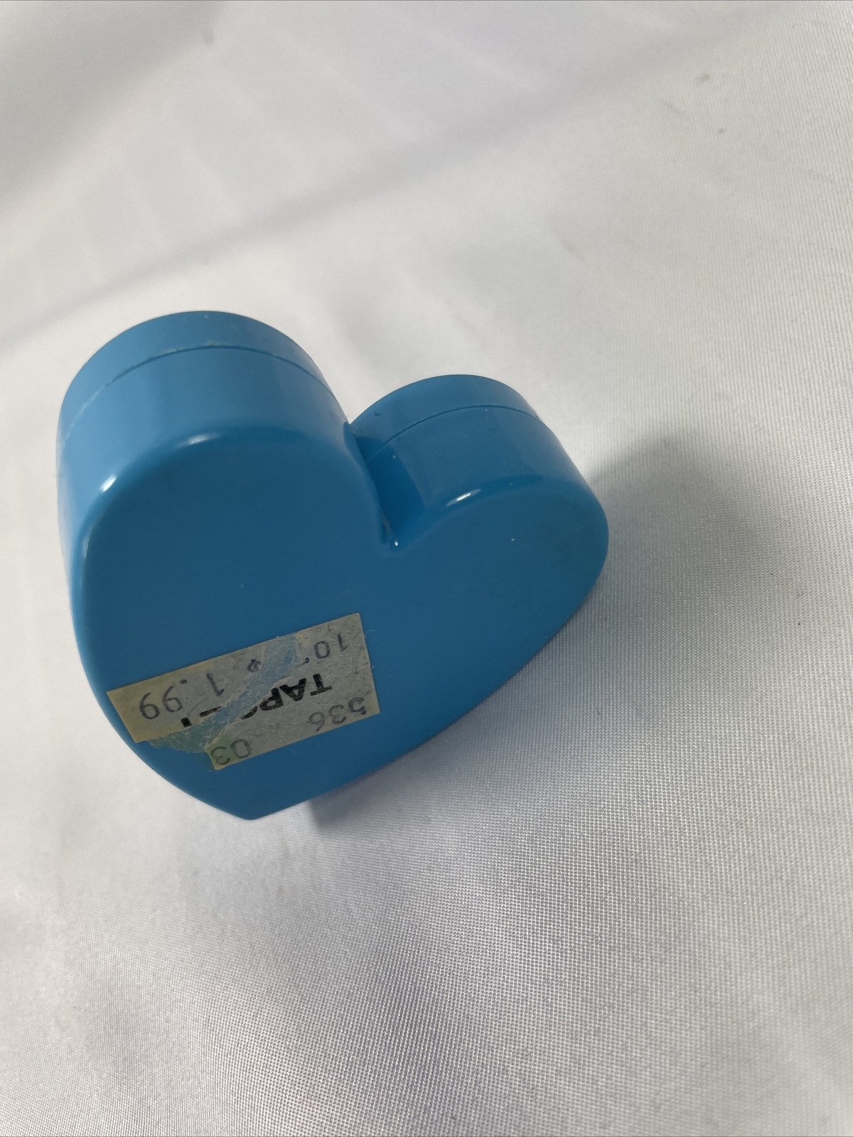 1980s heart box bear on rainbow 2" Blue lid opens