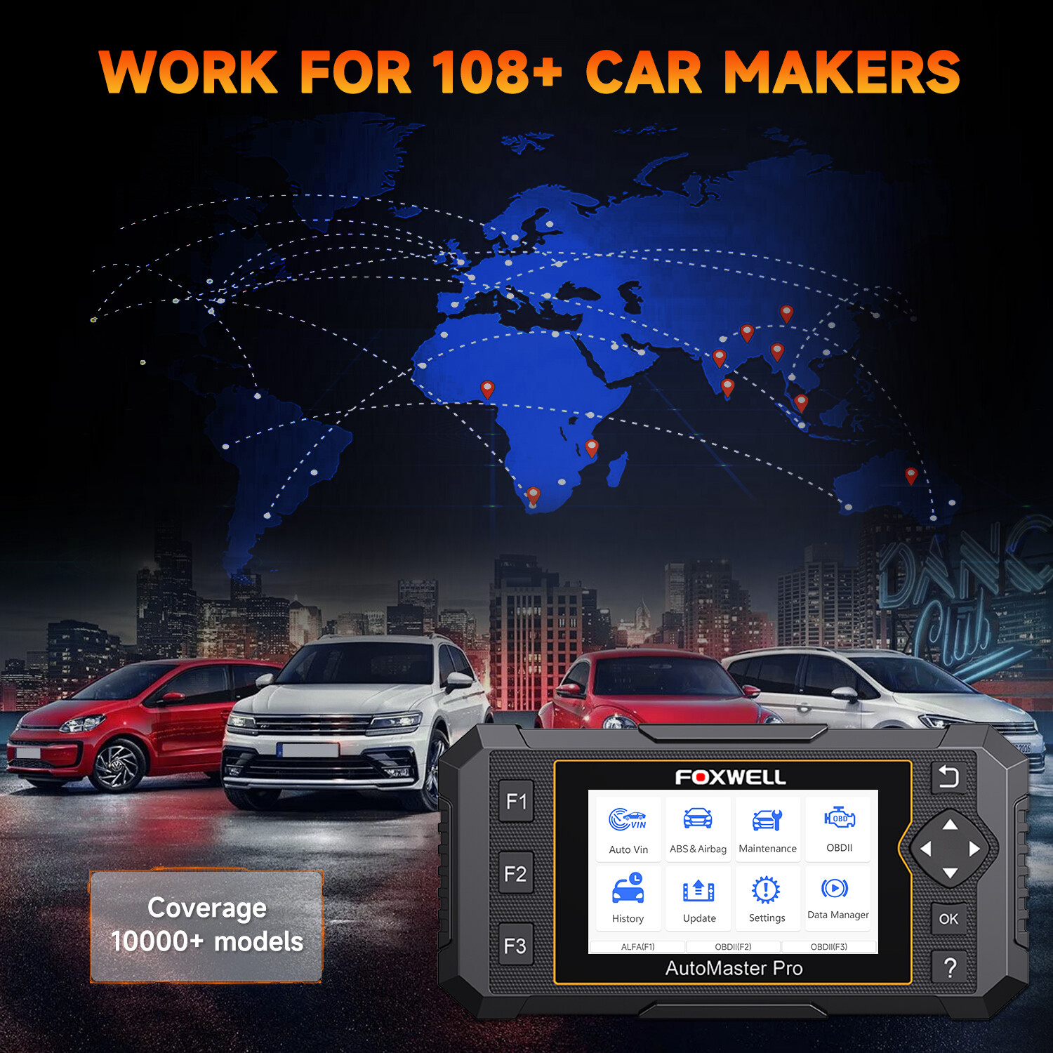 Foxwell NT650 Pro Car OBD2 ABS SRS Scanner Bidirectional Diagnostic Tool TPMS