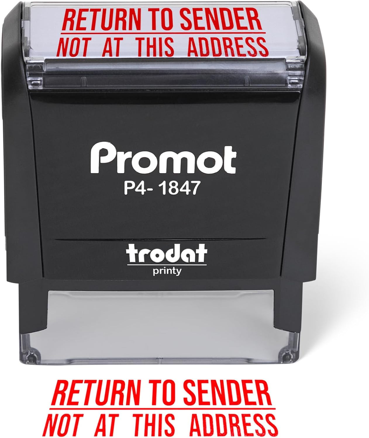 Return to Sender Not at This Address - Return Address Stamp | Clear, Easy-To-Rea