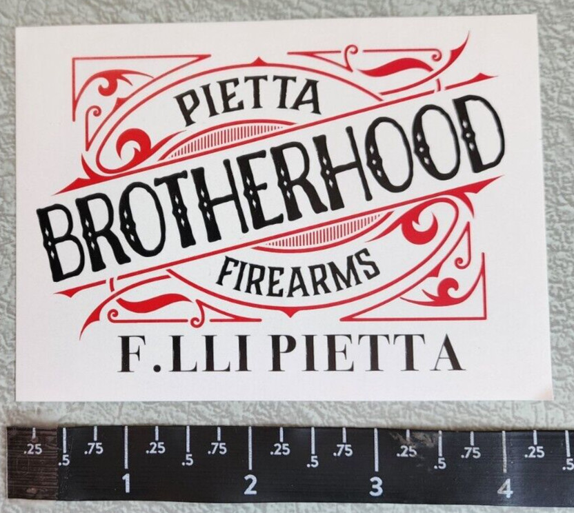 F.LLI Pietta Firearms Logo Brotherhood F. LLI Vinyl Decal Sticker Shot Show