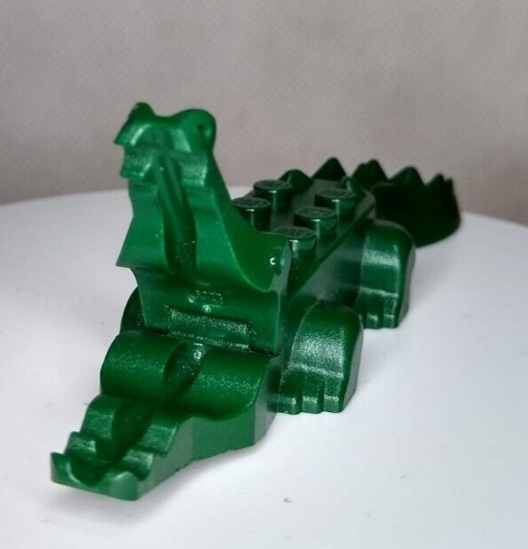 LEGO Animal Water Dark Green Alligator Crocodile Teeth Circuitry Good Condition