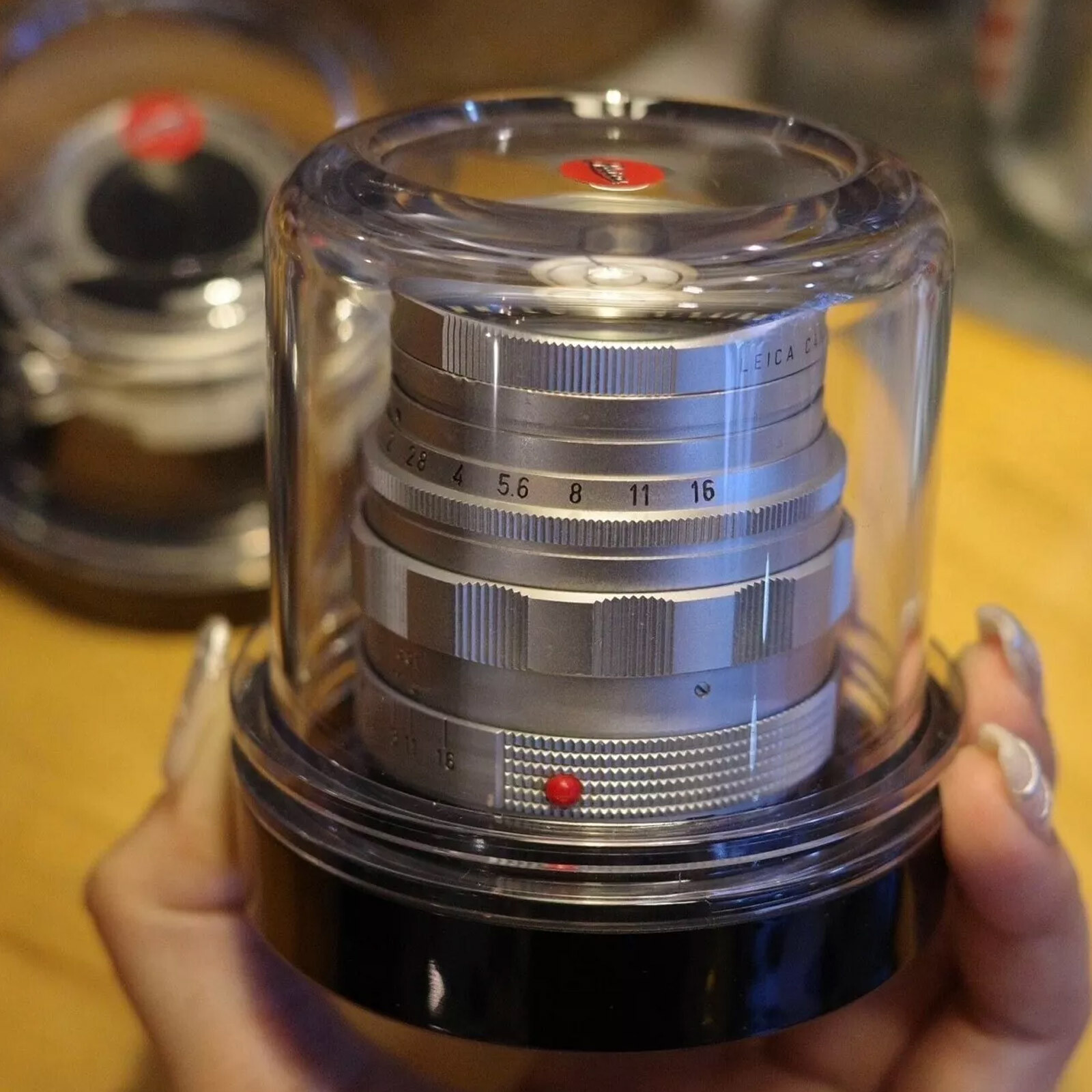 Plastic Hard Transparent Storage Displaying Case for Leica Lens 3-Sizes