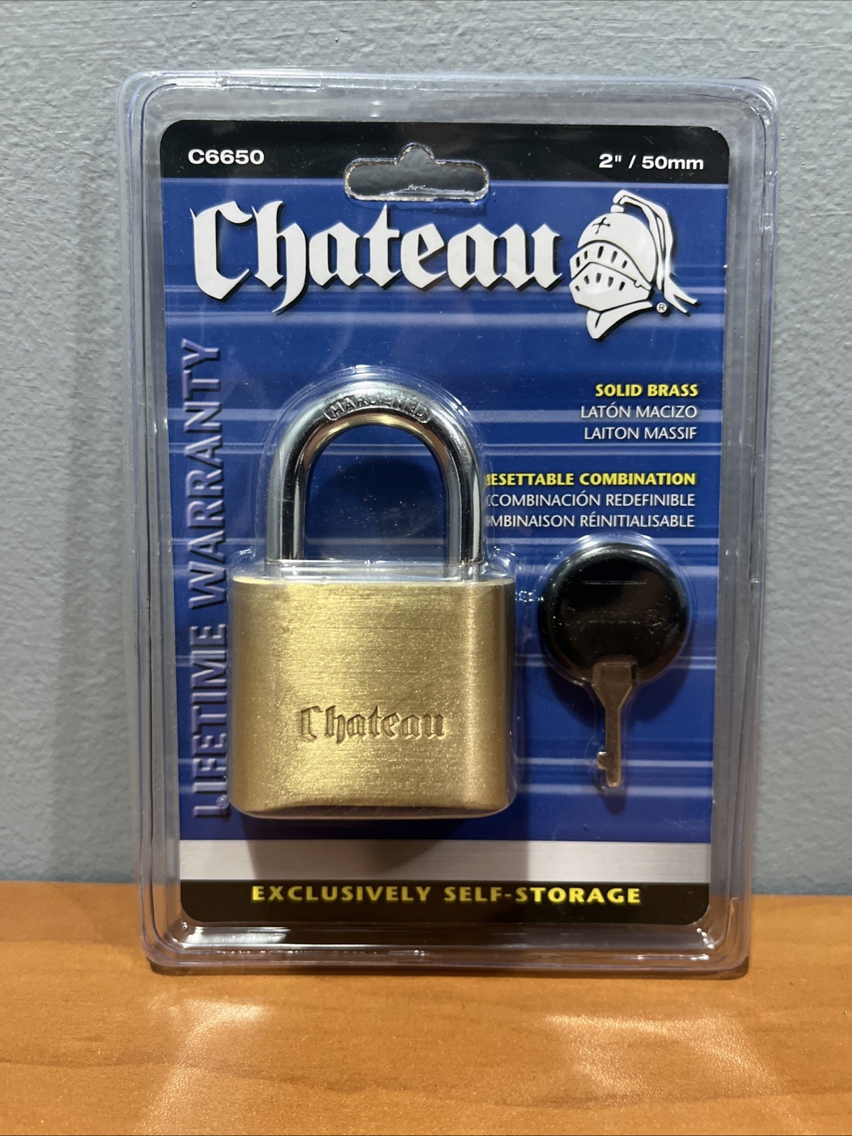 Chateau 2”Heavy Duty 4-Wheeled Combination Padlock ( Resettable )