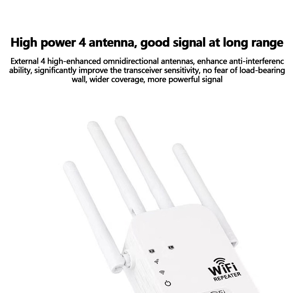 1200Mbps WiFi Range Extender Repeater Wireless Amplifier Router Signal Booster