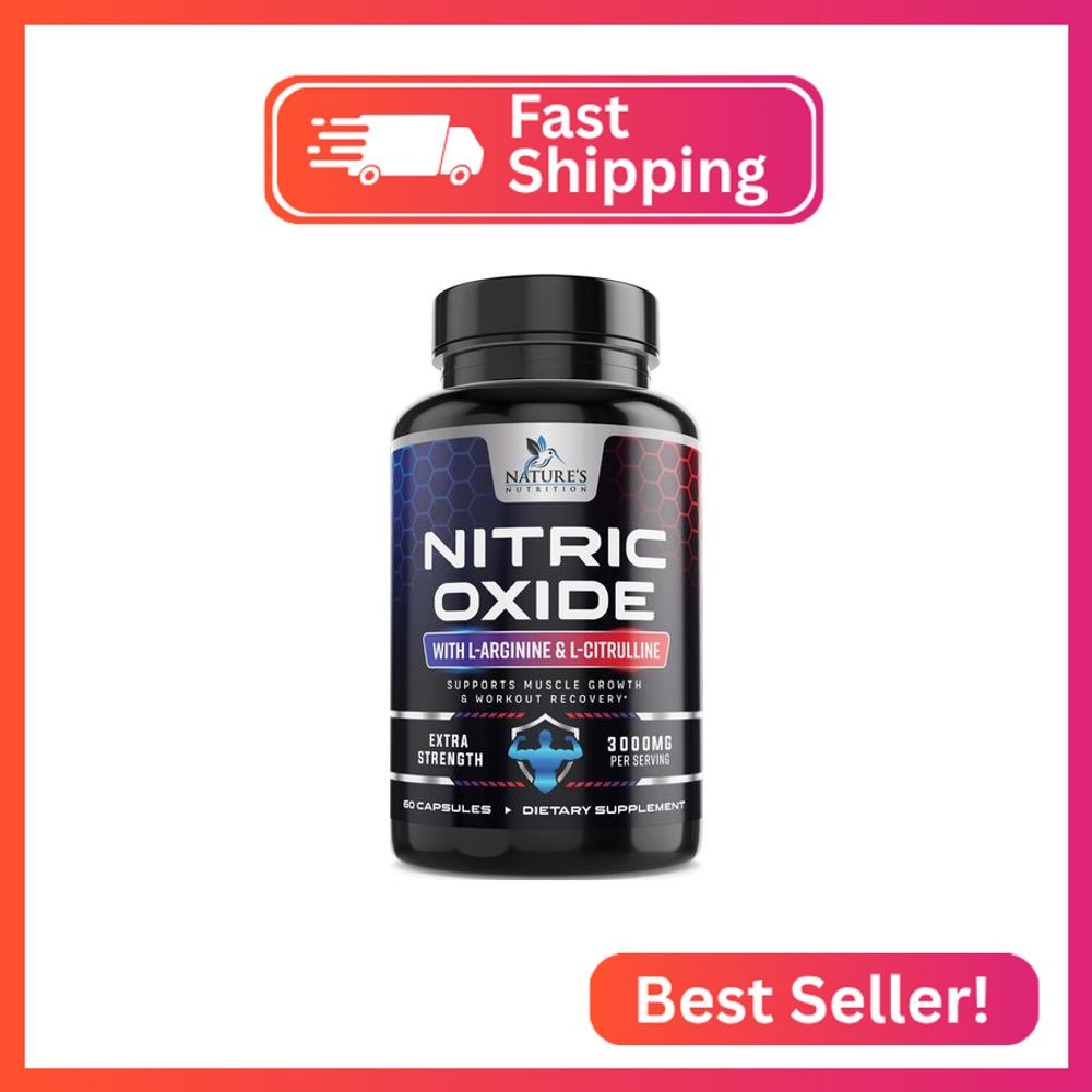 Nitric Oxide Booster Extra Strength 3000mg - 3X Strength L-Arginine & Citrulline