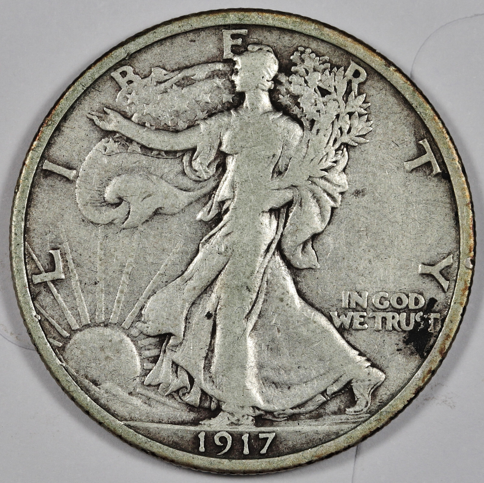 1917-P Walking Liberty Half.  F-VF.  199829
