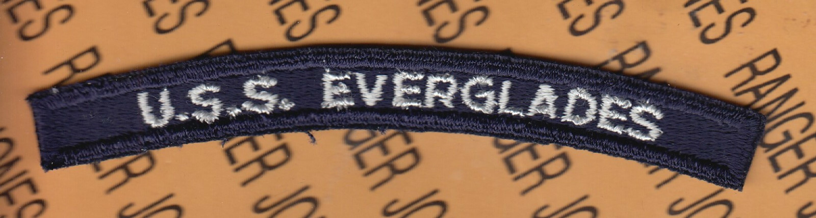 USN Navy United States Ship U.S.S. EVERGLADES Tab 5.25" tab arc patch