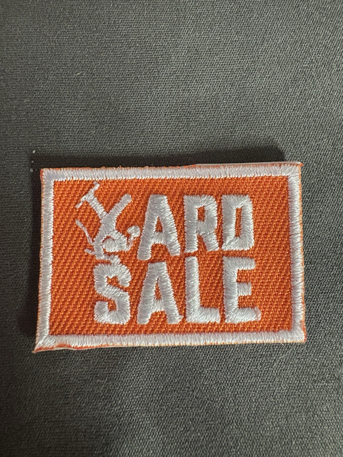 Yard Sale Ski Patch 1.5" W x 1"H -Embroidered Repair Accessory w Adhesive Back
