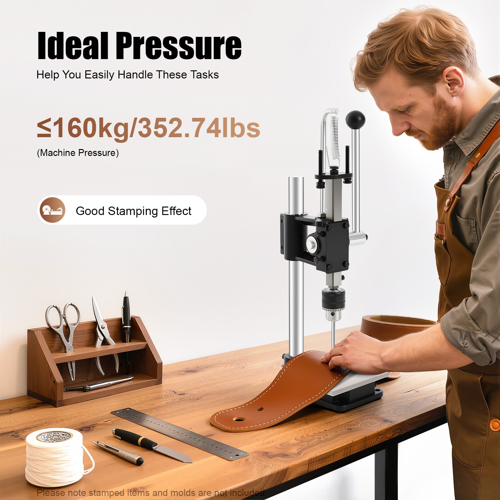 Leather Craft DIY Imprinting Machine Embossing Press Leather Stamp Punching