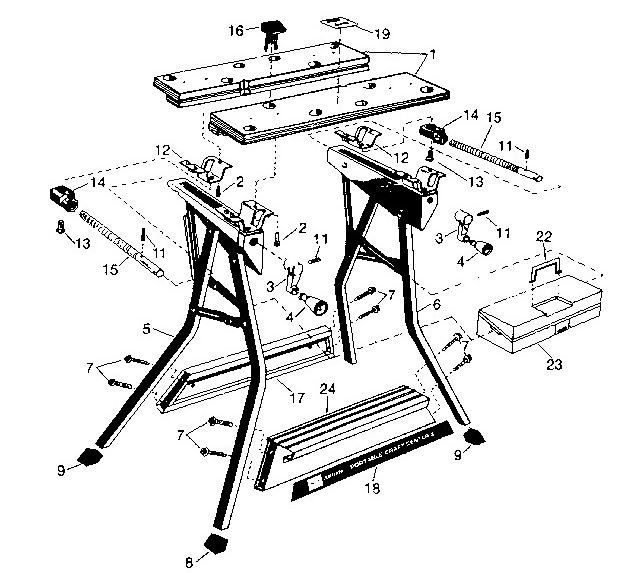 Sears Craftsman Portable Craft Center III workbench replacement pads