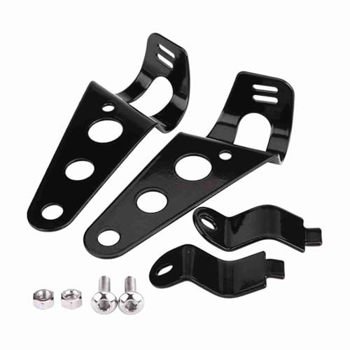 Motorcycle Headlight Brackets 26mm 2pcs Stainless Steel Adjustable Black