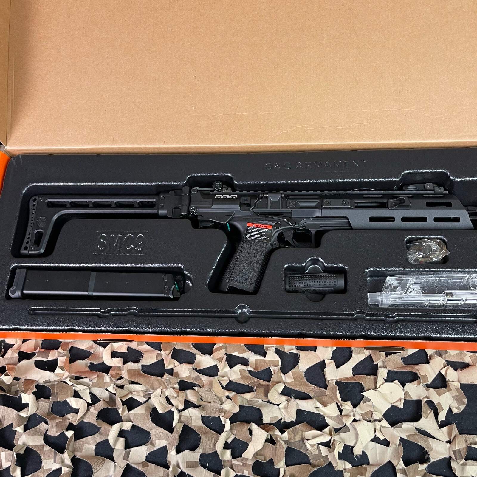 NEW G&G Armament SMC 9 Gas Blow Back Airsoft Rifle - Black (GAS-SMC-9MM-BBB-UCM)