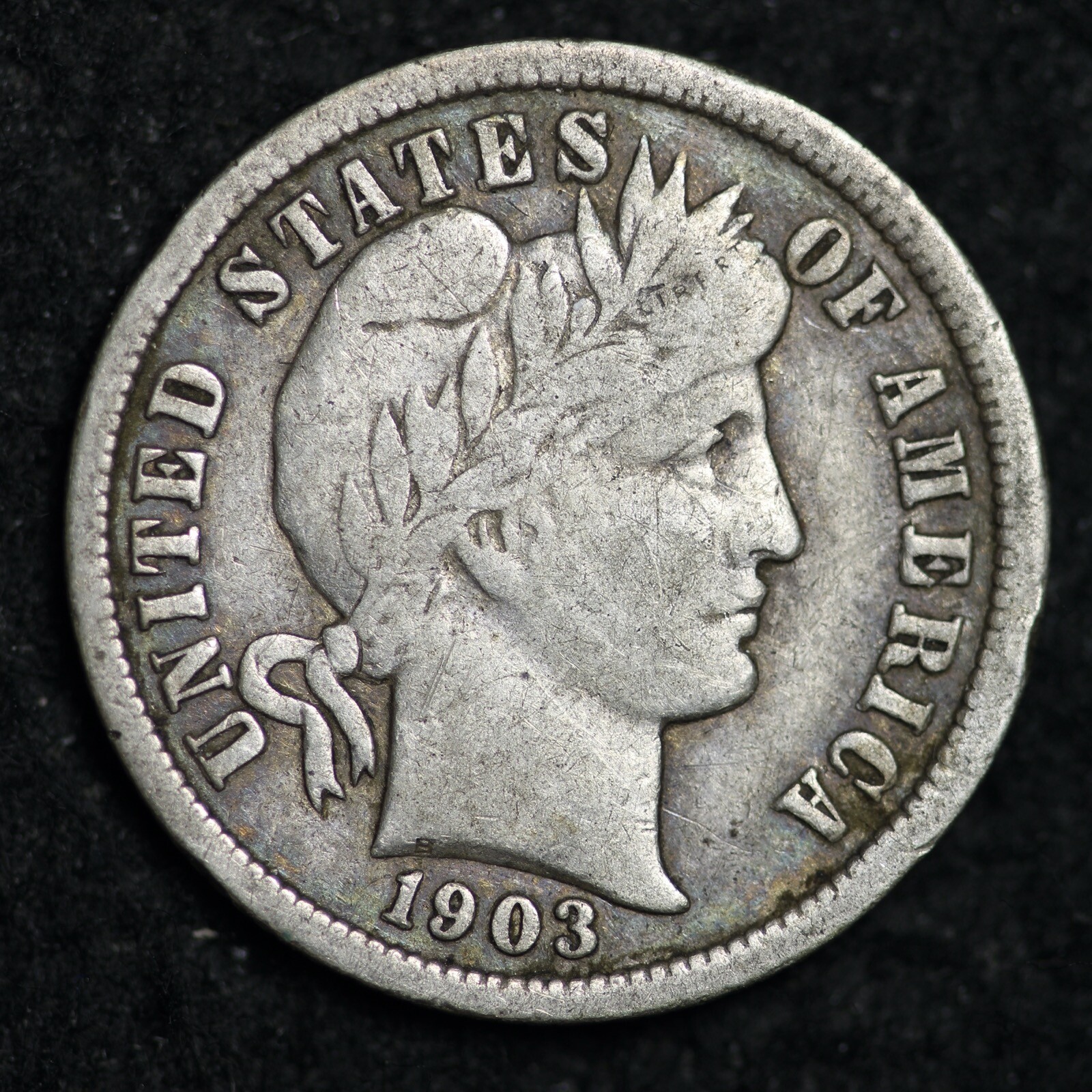 1903-O Barber Silver Dime CHOICE VF FREE SHIPPING E258 KCN