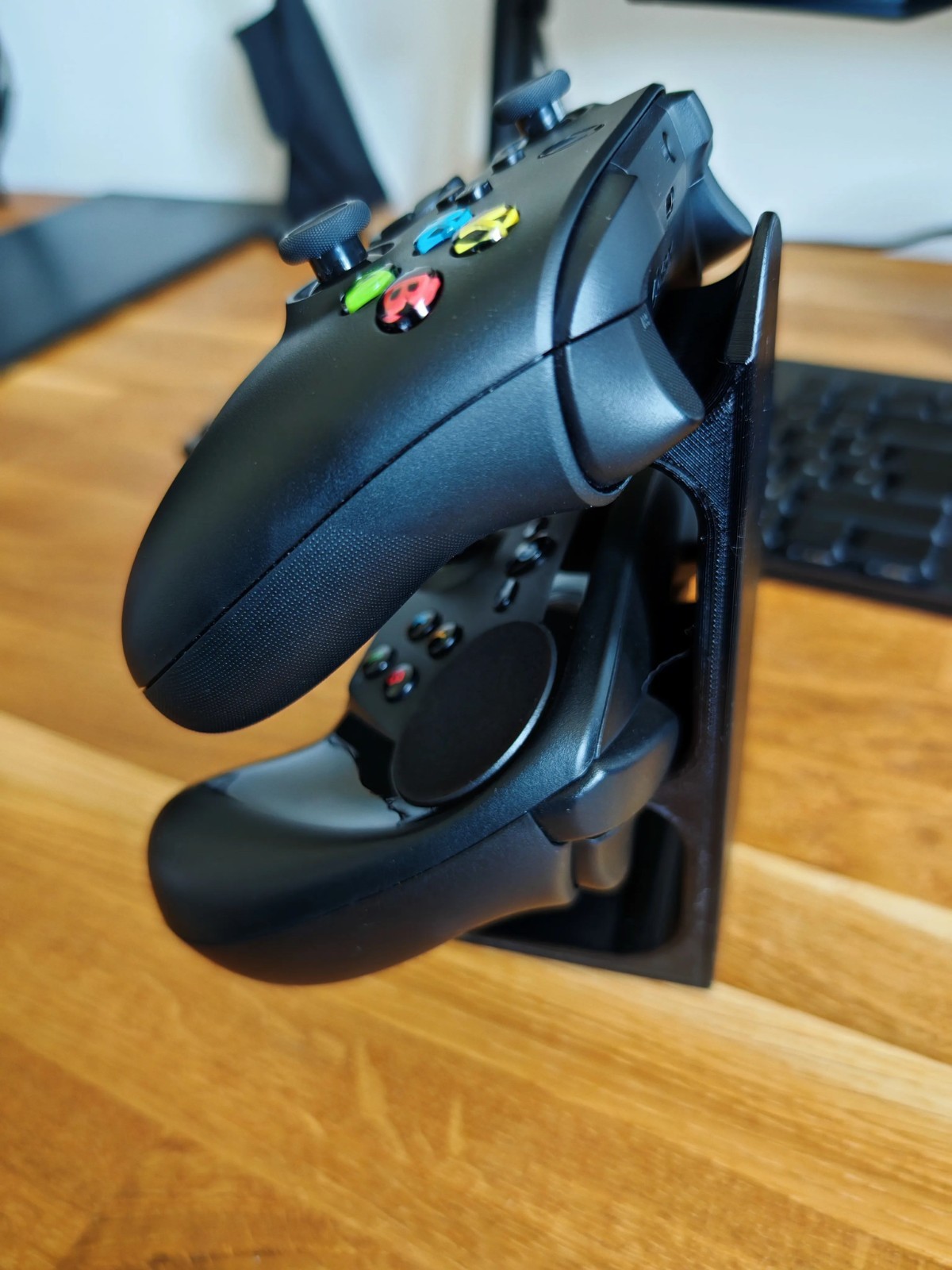 Dual Controller Storage Stand for Microsoft Xbox One Controllers, Black Plastic