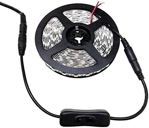 Gebildet 5pcs 12V LED Strip Light Inline On/Off Switch Cable DC Jack 30cm