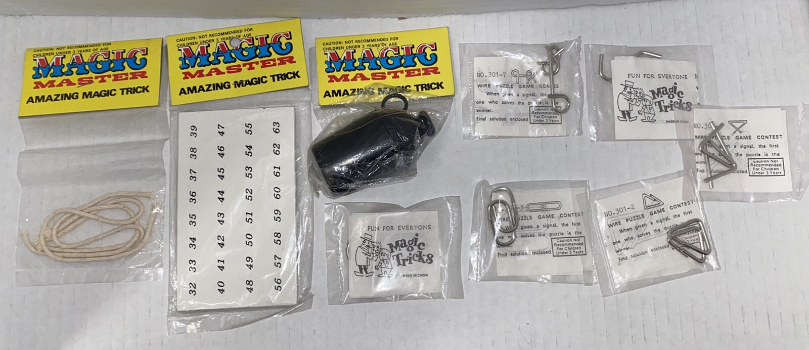 Magic Master Lot #1 of 9 Amazing Magic Tricks NEW Old Store Stock