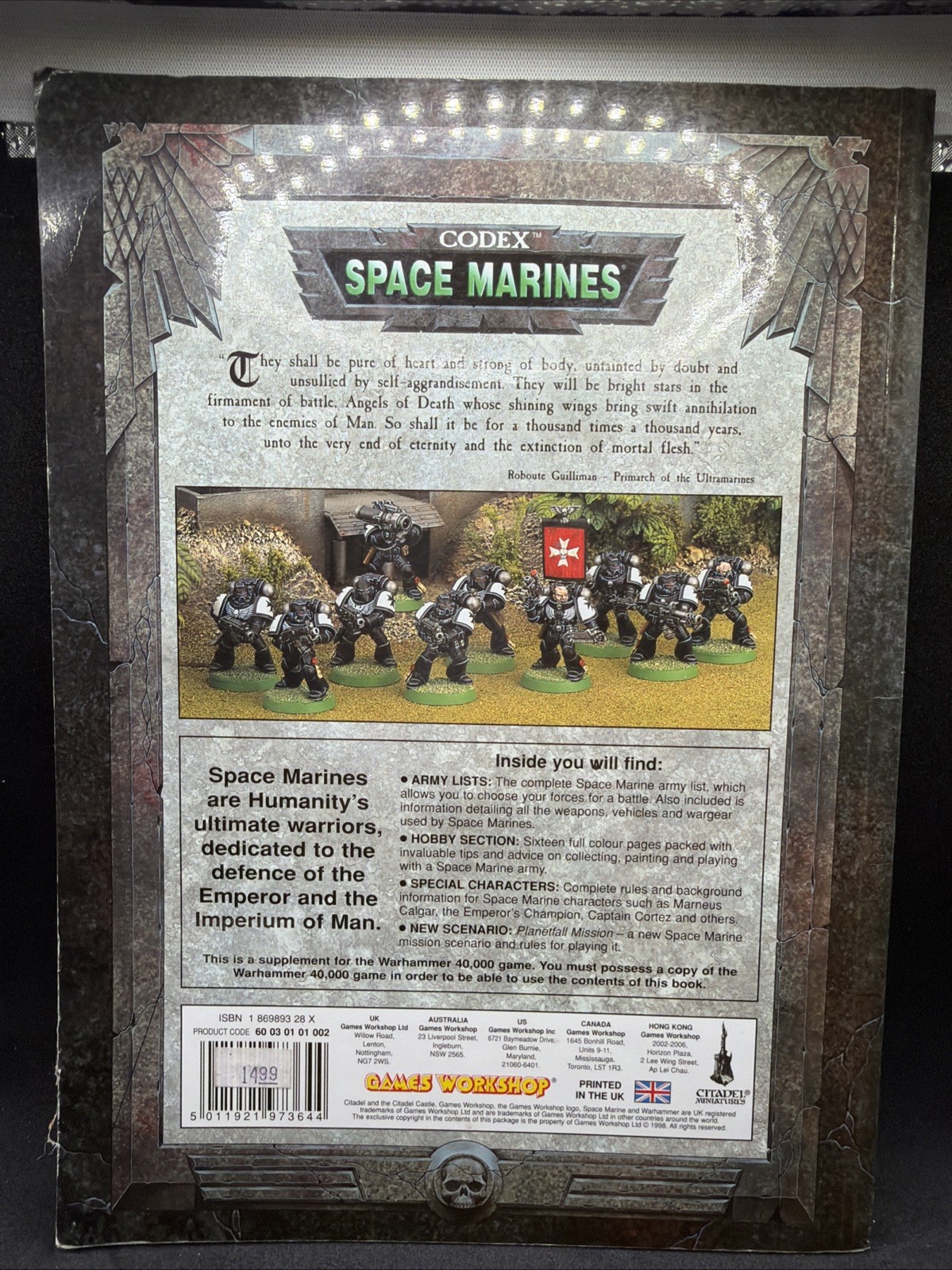 Warhammer 40k Codex Space Marines OOP Good Condition Used