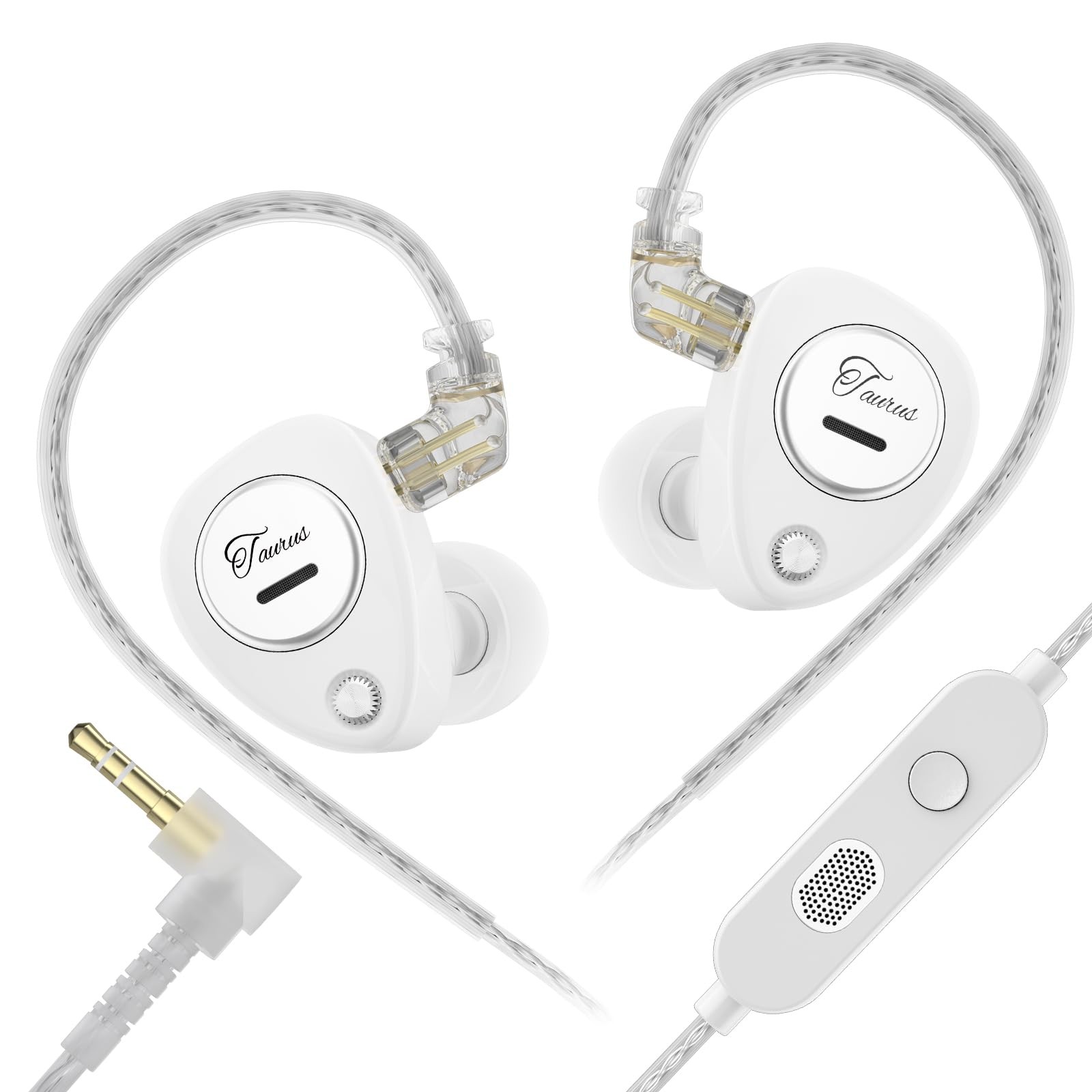 KZ Taurus iems for Gaming with mic, White
