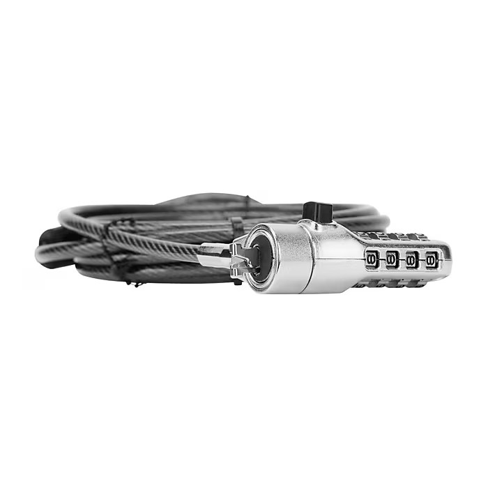 Targus DEFCON Compact Serialized Combo Cable Lock, Black (ASP71GLX-S/25S)