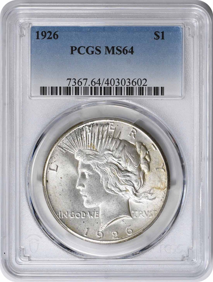 1926 Peace Silver Dollar MS64 PCGS