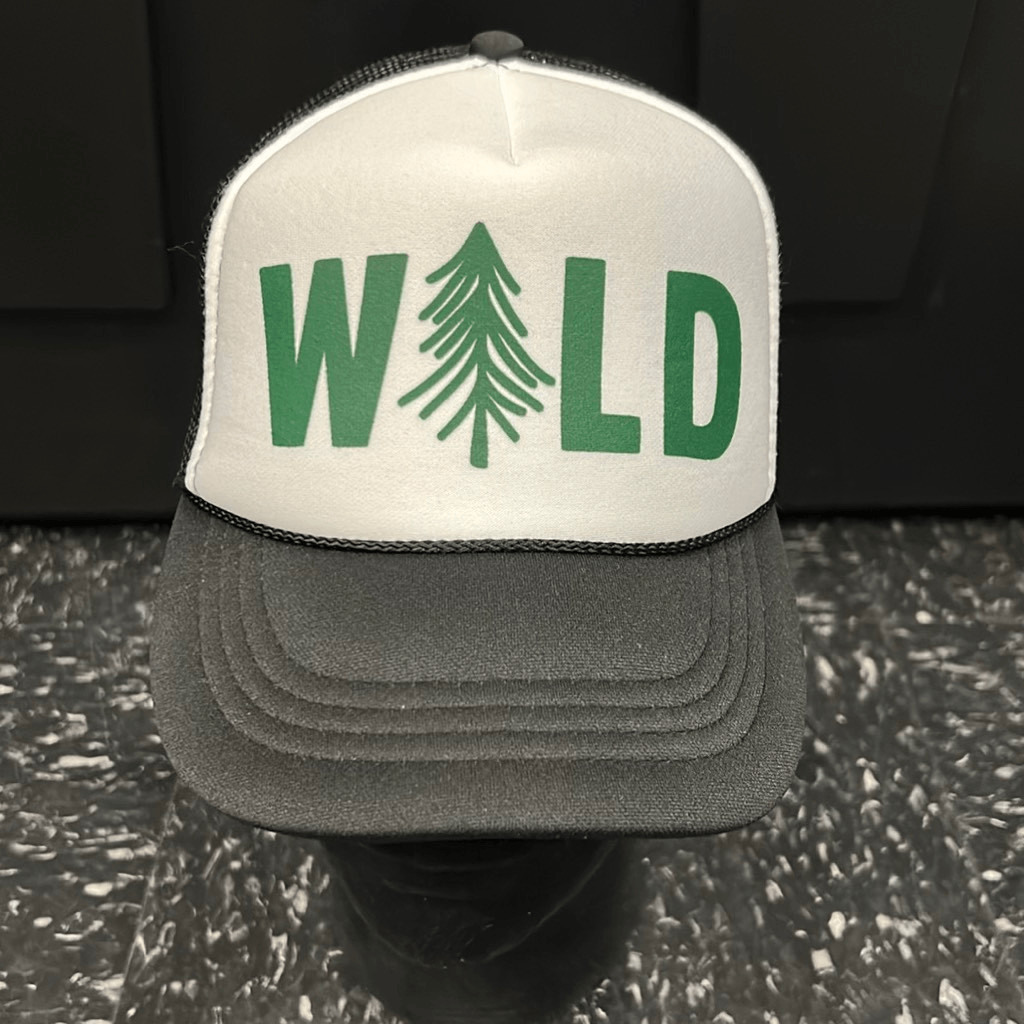 Made of Mountains WILD Tree Kid Trucker Cap Hat Adjustable Snapback Mesh Black W