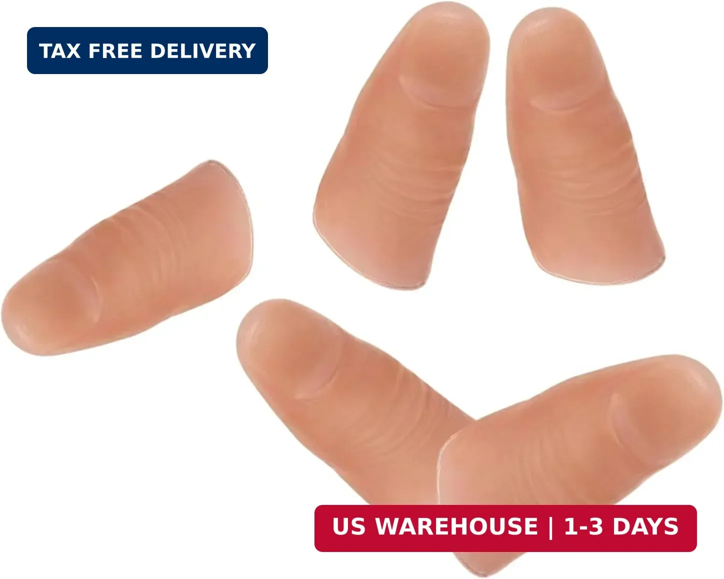 5 Pcs Magic Trick Fingers Fake Thumb Tips Stage Show Prop Prank Magic Kits and A