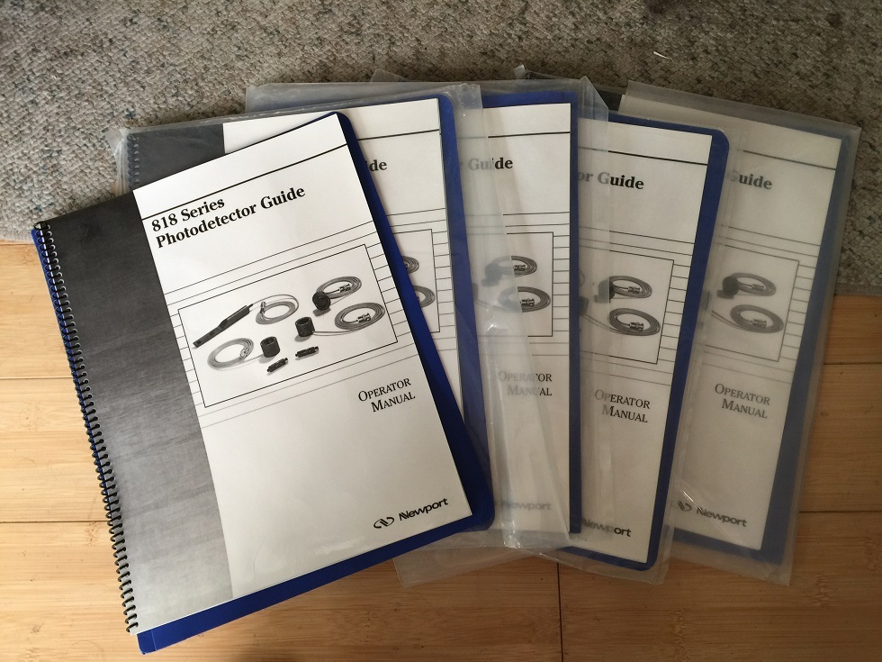 Newport 818 Series Photodetector User Manual  - Just reduced